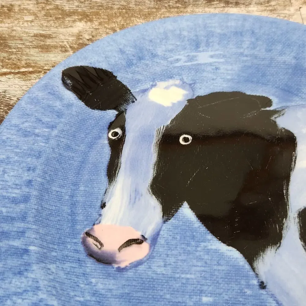 Anthropologie Holly Frean The Farm Cow Plate #5 8.5 Farmhouse Country Folk Art